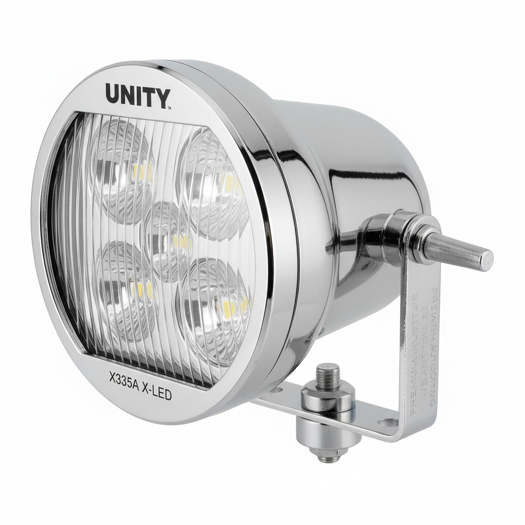 Unity X335A X-LED 6 inch Spotlight Chrome S14